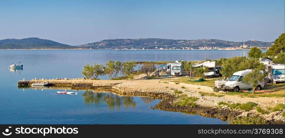 Camping by the sea in Croatia, Dalmatia
