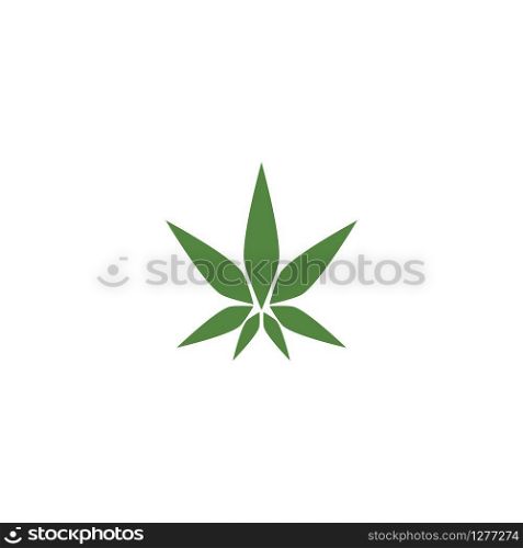 Canabis leaf logo vector illustration design