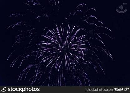 Canada Day firework display, Kenora, Lake of The Woods, Ontario, Canada