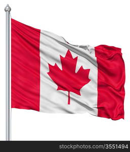 Canada national flag waving in the wind