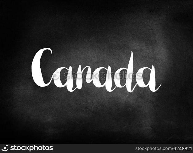 Canada written on a blackboard