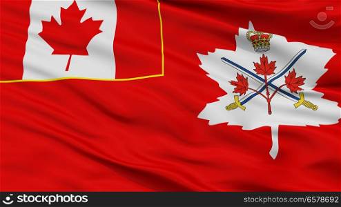 Canadian Army Flag, Closeup View. Canadian Army Flag Closeup