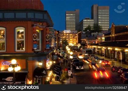 Canadian cities, night life in the Byward Market, Ottawa Canada.