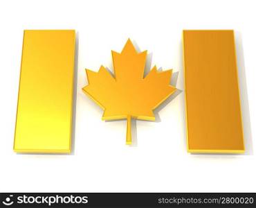 Canadian flag. 3d