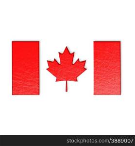 Canadian flag isolated on white stylized illustration.