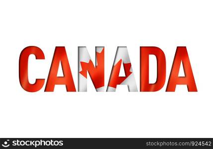 canadian flag text font. canada symbol background. canadian flag text font