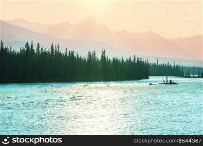 Canadian mountains. Picturesque Canadian mountains in summer