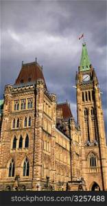 Canadian Peace Tower and Parliament Buildings, Ottawa Canada.