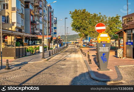 Canakkale, Turkey ? 07.23.2019. Embankment of the Canakkale city in Turkey on a sunny summer morning. Embankment of the Canakkale in Turkey