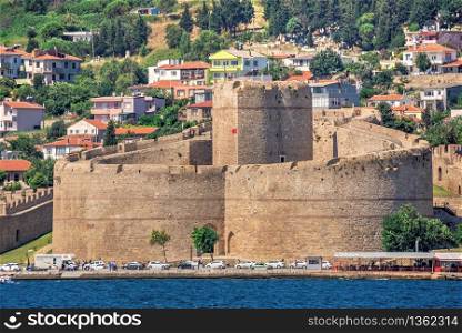Canakkale, Turkey - 07.23.2019. Kilitbahir castle and fortress on the west side of the Dardanelles opposite city of Canakkale in Turkey.. Kilitbahir castle in Turkey