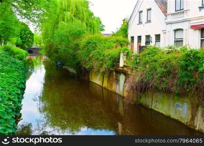 Canal and Embankment of the City Zutphenin Holland