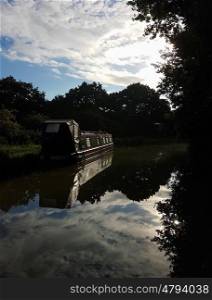 Canal boat at Dawn