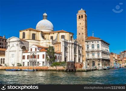 Canal Grande and San Geremia church  in a summer day in Venice, Italy