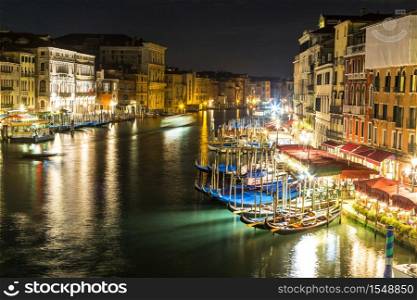 Canal Grande in a summer night in Venice, Italy