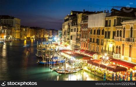 Canal Grande in a summer night in Venice, Italy