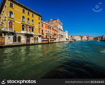 Canal Grande in Venice HDR. HDR The Canal Grande (meaning Grand Canal) in Venice, Italy