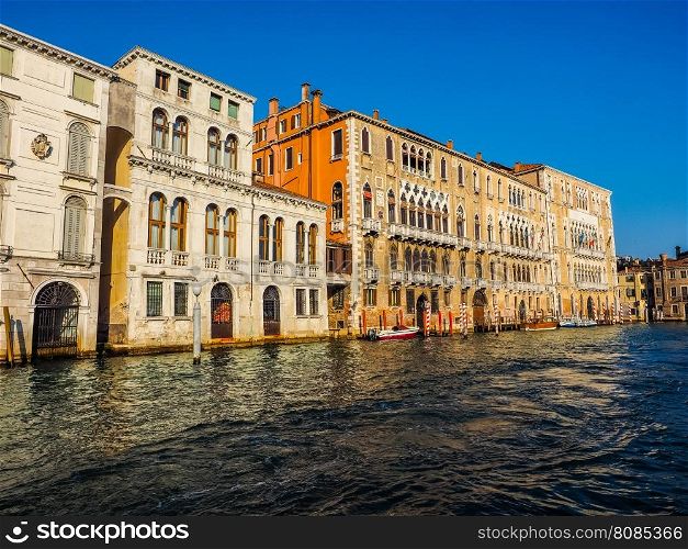 Canal Grande in Venice HDR. HDR The Canal Grande (meaning Grand Canal) in Venice, Italy