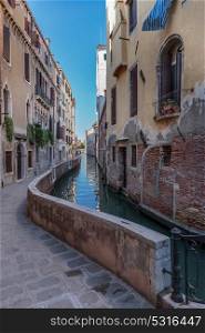 Canal in Venice Italy. Old canal in Venice Italy