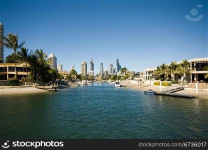 Canal Scene, Surfers Paradise, Queensland, Australia