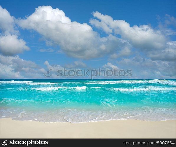 Cancun Delfines Beach at Hotel Zone of Mexico