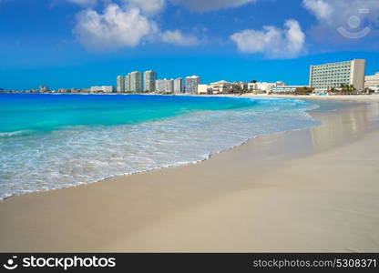 Cancun Forum beach Playa Gaviota Azul in Mexico at Hotel Zone