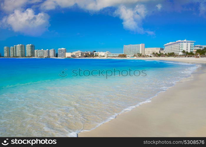 Cancun Forum beach Playa Gaviota Azul in Mexico at Hotel Zone