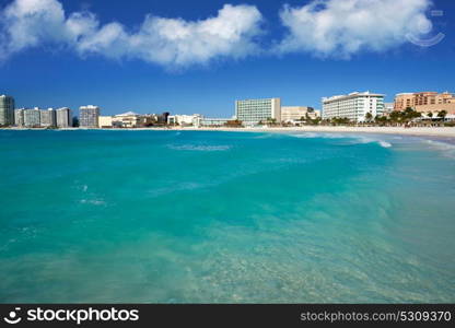 Cancun Forum beach Playa Gaviota Azul in Mexico at Hotel Zone