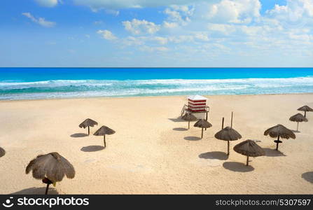 Cancun Mexico Delfines beach tropical in Caribbean