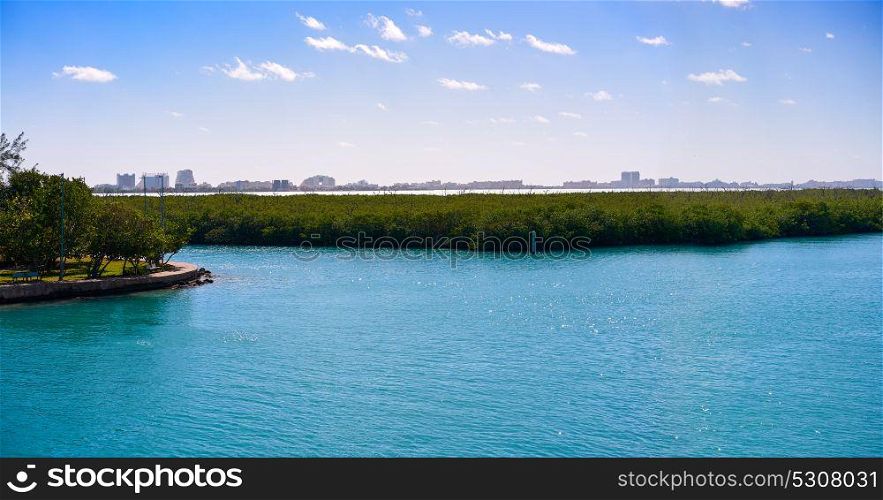 Cancun Nichupte Lagoon at Hotel Zone in Mexico