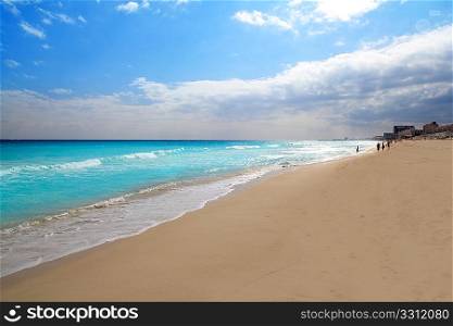 Cancun zona hotelera beach Caribbean Mexico sea perspective