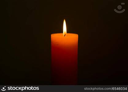Candle light with flame. Candle light with flame on black background