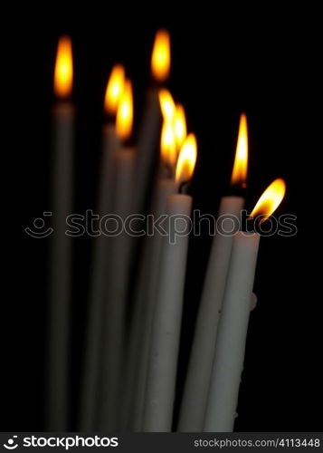 Candles burning