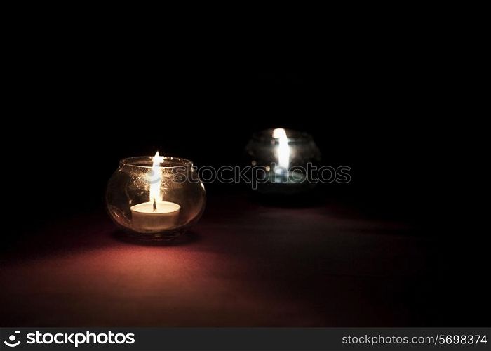 Candles in glass jars