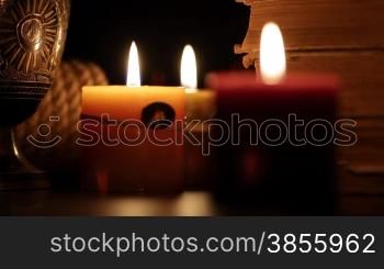 Candles lighting up