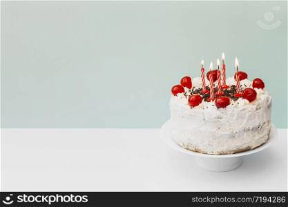 candles on birthday cake