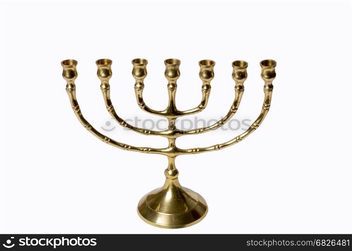 Candlestick with nine arms and white candles