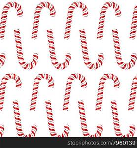 Candy Canes Set Isolated on White Background. Candy Canes