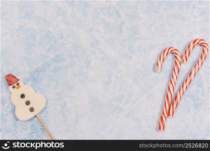 candy canes snowman shaped lollipop