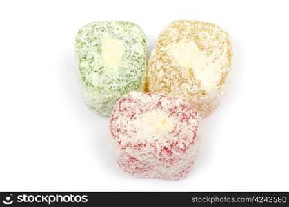 candy on a white background