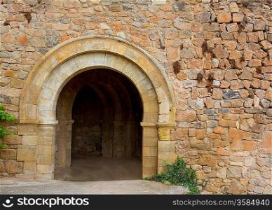 Canete Cuenca puerta de San Bartolome in stone masonry fort Spain Castilla La Mancha