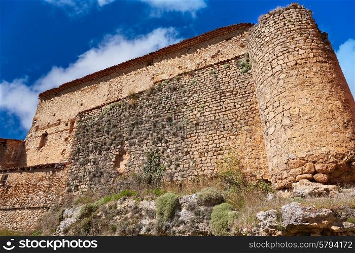 Canete in Cuenca Spain historical masonry wall