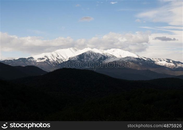 Canigou Covered In Snow