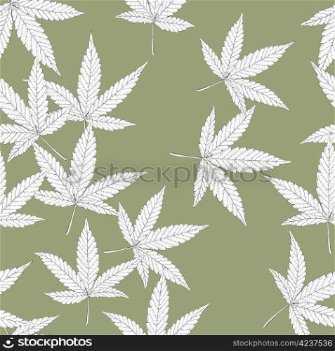 Cannabis leaves, seamless pattern.