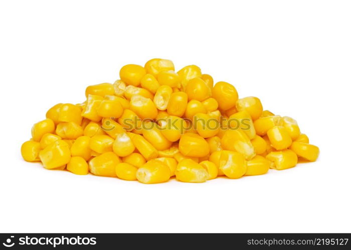 canned corn isolated on white background. canned corn