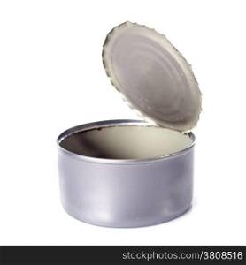 Canned Food in front of white background