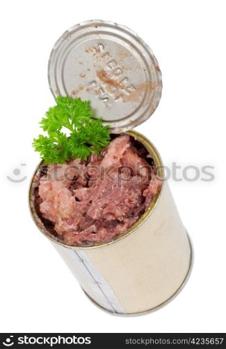 Canned meat with parsley