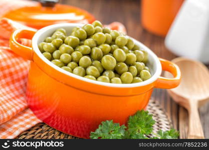 Canned peas