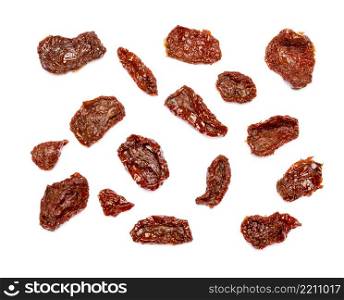 Canned Sundried or dried tomato isolated on white background. Canned Sundried or dried tomato on white background
