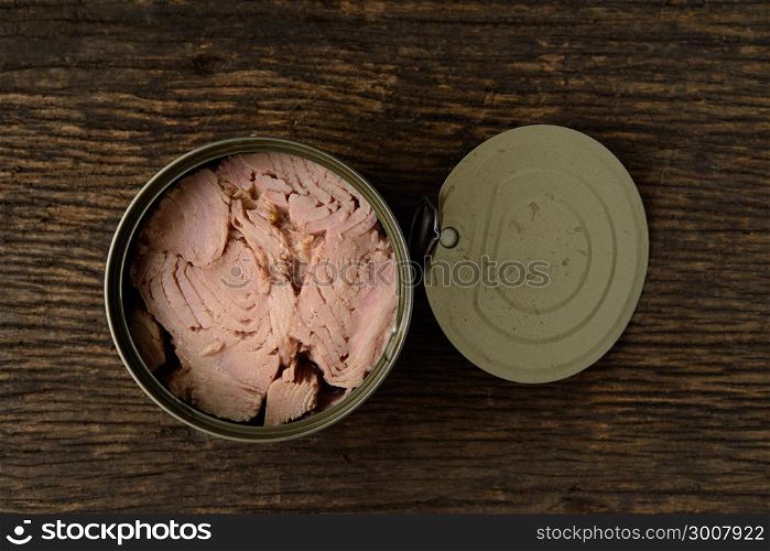canned tuna isolated on white