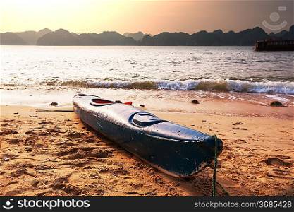canoe on beach